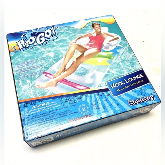 Swimming Pool Kool Lounge Chair Mat Raft Pool Water Float Toy NEW H20Go Bestway - Picture 4 of 5